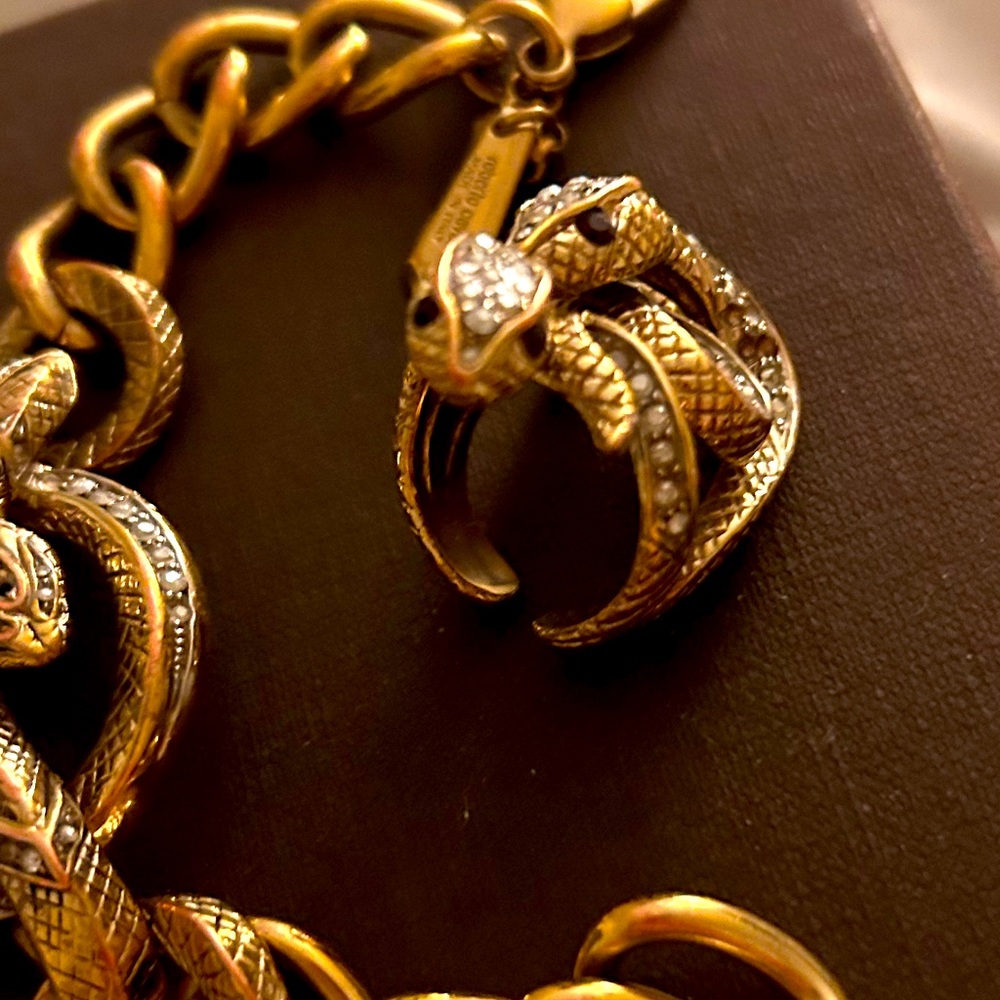 Roberto Cavalli Ring and Bracelet Set